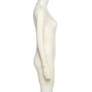 See-Through Dresses With Long Sleeves Cover The Hips My Store