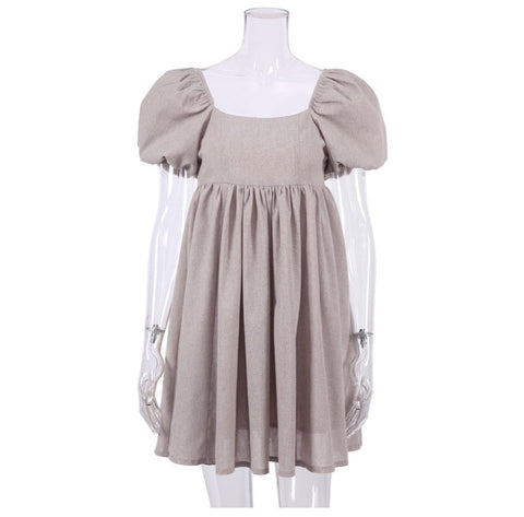Dresses Women Square Neck Puff Sleeve Mini Dress My Store