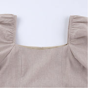 Dresses Women Square Neck Puff Sleeve Mini Dress My Store