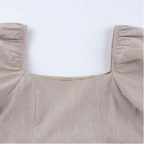 Dresses Women Square Neck Puff Sleeve Mini Dress My Store