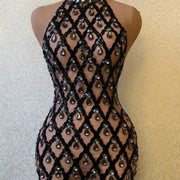 Women's Temperament Fashion Full Of Diamonds Mesh Short Skirt My Store