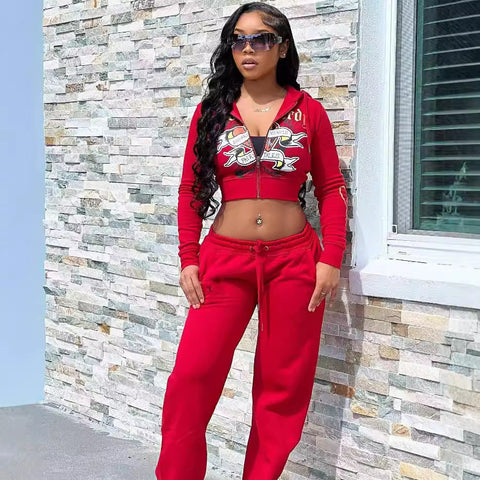 Women's Casual Street Printed 2-piece Set Multicolor Suit My Store