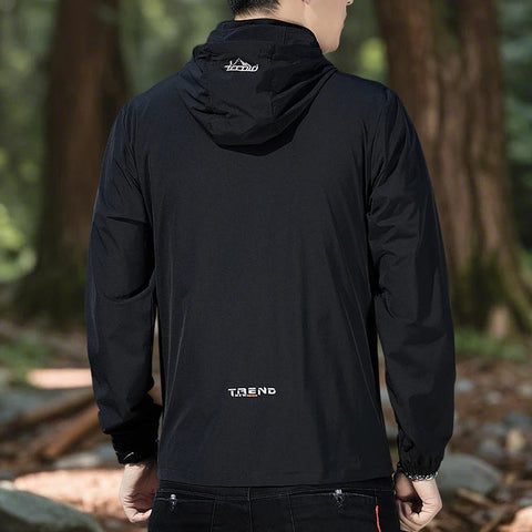 Upf 50 Hoodies Long Sleeve Men Outdoor Lightweight Zip Up Jacket Fishing Hiking Sun Protection Compressed Coat Zipper Pockets Elite Boutique