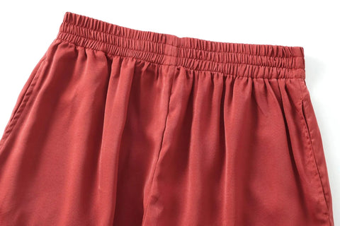 TRAF Pants for Women Fashion Spring Autumn New Solid Color Folded Chic Female Elastic High Waist Wide Leg Trousers Mujer Elite Boutique
