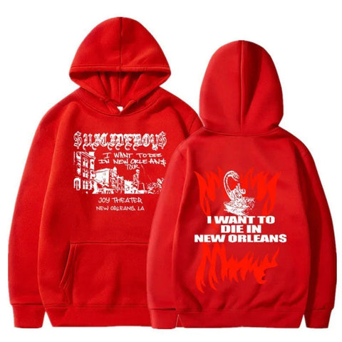 $uicideboy $hooded suicide boy, I want to die in New Orleans, super fashionable hoodie Elite Boutique