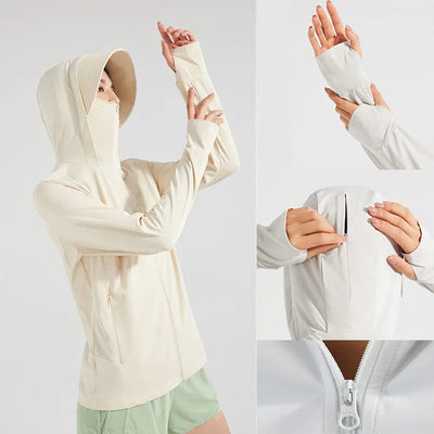 UPF50+ UV Sun Protection Shirts for Women Men Big Brim Breathable Ice Feeling Fabric Thin Ultra-Light Sunscreen Clothing Summer Elite Boutique