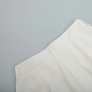 Pure White Trousers Women 2024 Autumn and Winter New High Waist Wide Leg Trousers Commuting All-match Casual Trousers Elite Boutique