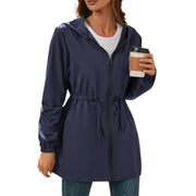 Women'S Jacket Tourism Outdoor Hiking Waterproof Rain Poncho Raincoat Hooded Rain Coat High-Quality Jackets Hiking Clothes Elite Boutique