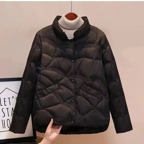 Women Jacket 2025 New Autumn Winter Parkas Female Light Thin Down Cotton Coat Femme Casual Short Warm Basic Outerwear Ladies Top Elite Boutique