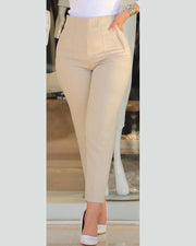 Women's Trousers Women's Pencil Pants Elegant Office Solid Color Trousers Autumn And Winter High Waist Women's Pants Elite Boutique