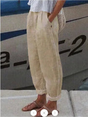 Casual Women's Trousers Fashion Solid Cotton Pants For Women Spring Summer Fashion Daily Black White Side Pocket Pants Elite Boutique
