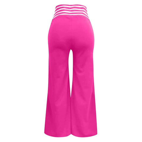 Women Hollow Belt Trousers Fashion Temperament Commuting Flared Trousers Daily Classic Solid Causal High Waist Wide Leg Pants Elite Boutique