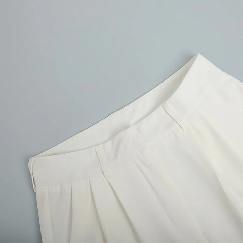 Pure White Trousers Women 2024 Autumn and Winter New High Waist Wide Leg Trousers Commuting All-match Casual Trousers Elite Boutique