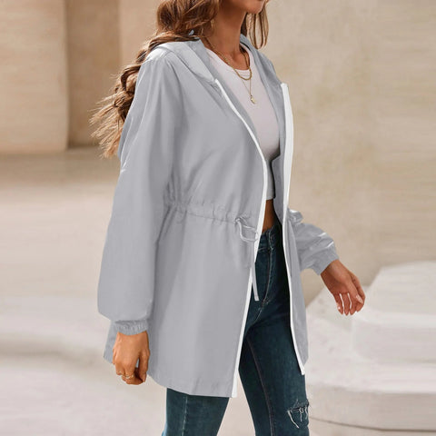 Women'S Jacket Tourism Outdoor Hiking Waterproof Rain Poncho Raincoat Hooded Rain Coat High-Quality Jackets Hiking Clothes Elite Boutique