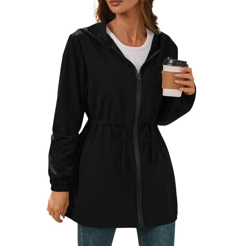 Women'S Jacket Tourism Outdoor Hiking Waterproof Rain Poncho Raincoat Hooded Rain Coat High-Quality Jackets Hiking Clothes Elite Boutique
