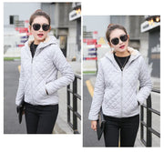 Women's Hooded Jacket Casual Basic Warm Velvet Lamb Parka Coat Autumn Winter New Solid Light Soft  Outerwear fashion style Elite Boutique