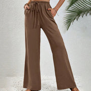 Women Striped Trousers Summer New Fashion Streetwear Basic Straight Casual Slim Pants Lady Sexy Solid Simple Versatile Trousers Elite Boutique