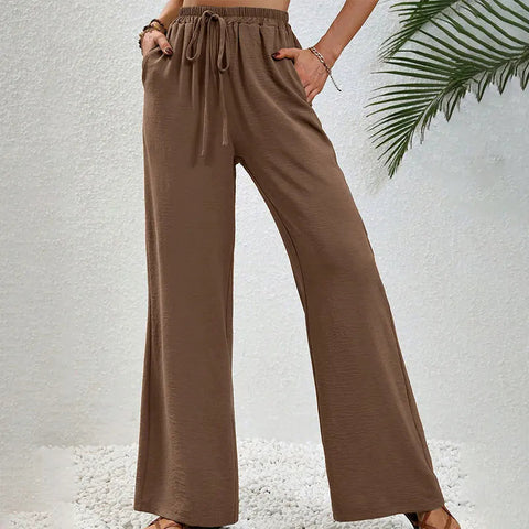 Women Striped Trousers Summer New Fashion Streetwear Basic Straight Casual Slim Pants Lady Sexy Solid Simple Versatile Trousers Elite Boutique