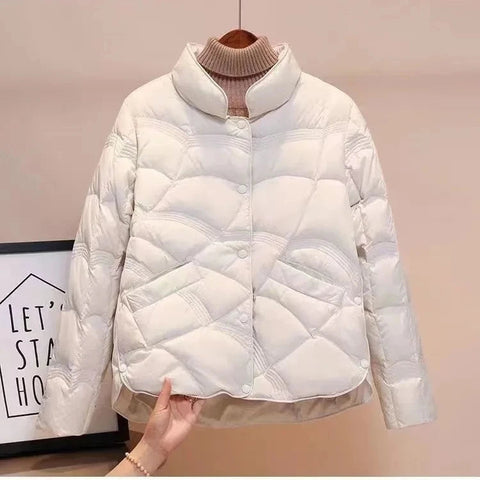 Women Jacket 2025 New Autumn Winter Parkas Female Light Thin Down Cotton Coat Femme Casual Short Warm Basic Outerwear Ladies Top Elite Boutique