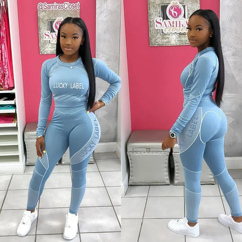 Casual Women's Long Sleeve Hoodie Set Printed Fashion Autumn Sportswear Two Pieces Outfit Comfortable Streetwear Style Elite Boutique