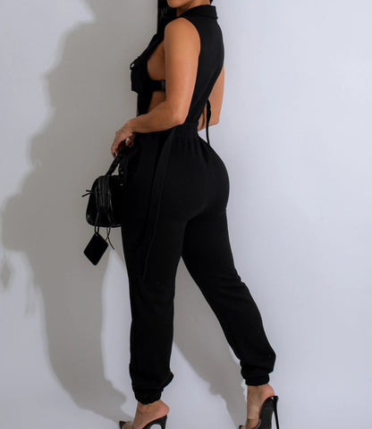 Jumpsuits for Women 2024 Summer Sexy Spicy Girl Side Button Zipper Sleeveless 4 Pocket Jumpsuit Streetwear Fashion Overalls Elite Boutique