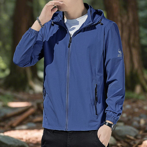 Upf 50 Hoodies Long Sleeve Men Outdoor Lightweight Zip Up Jacket Fishing Hiking Sun Protection Compressed Coat Zipper Pockets Elite Boutique