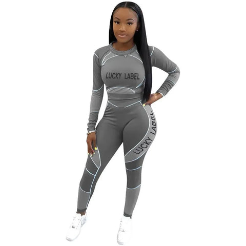 Casual Women's Long Sleeve Hoodie Set Printed Fashion Autumn Sportswear Two Pieces Outfit Comfortable Streetwear Style Elite Boutique