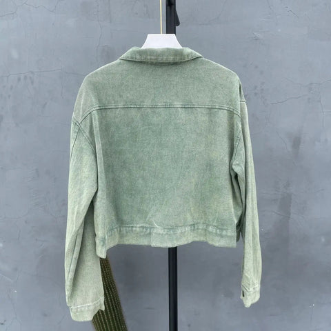 Vintage Jackets for Women Clothes Street Fashion Hip Hop Washing Aging Coat Women Jacket Loose Casual Denim Jacket Women Tops Elite Boutique