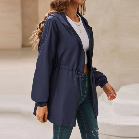 Women'S Jacket Tourism Outdoor Hiking Waterproof Rain Poncho Raincoat Hooded Rain Coat High-Quality Jackets Hiking Clothes Elite Boutique