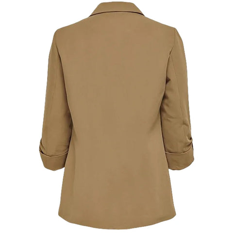 Women's Jacket Spring Summer New Arrivals Roll-up Cuffs Outerwears Lined Open Stitch Thin Jackets for Streetwear Womans Clothing Elite Boutique