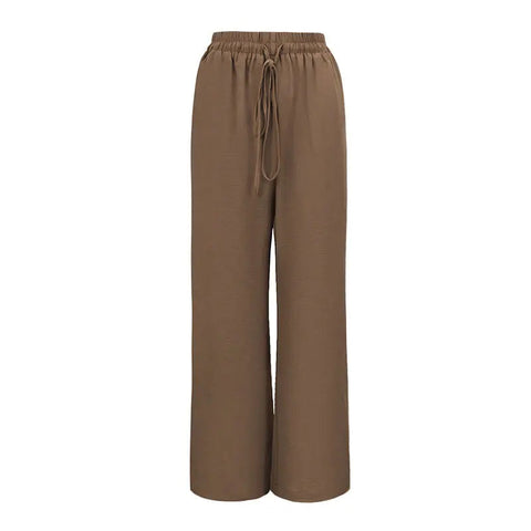Women Striped Trousers Summer New Fashion Streetwear Basic Straight Casual Slim Pants Lady Sexy Solid Simple Versatile Trousers Elite Boutique