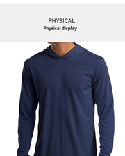 UPF 50+ Sun Protection T-Shirts Mens Long Sleeve Hoodie Casual Quick Dry T shirts Outdoor Hike Sports Run Pullover Tops Elite Boutique