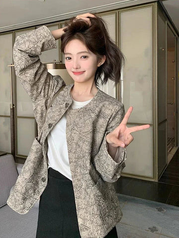 Women's Jackets High Quality Long Sleeve Female Coat Spring Autumn New Products Luxury Sale Cheap Lined Korean Style Casual Elite Boutique