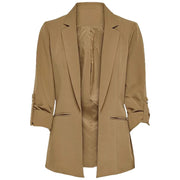 Women's Jacket Spring Summer New Arrivals Roll-up Cuffs Outerwears Lined Open Stitch Thin Jackets for Streetwear Womans Clothing Elite Boutique