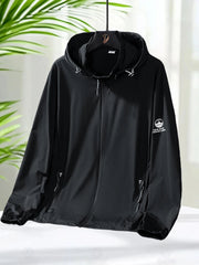 Upf 50 Hoodies Long Sleeve Men Outdoor Lightweight Zip Up Jacket Fishing Hiking Sun Protection Compressed Coat Zipper Pockets Elite Boutique