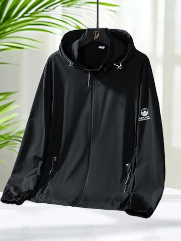 Upf 50 Hoodies Long Sleeve Men Outdoor Lightweight Zip Up Jacket Fishing Hiking Sun Protection Compressed Coat Zipper Pockets Elite Boutique