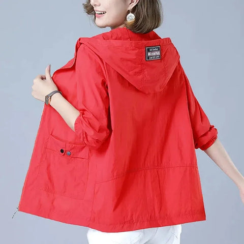Women's Jacket 2025 New Summer Thin Coat Casual Windbreaker Female Sun Protection Jacket Basic Zipper Coat Tops Elite Boutique
