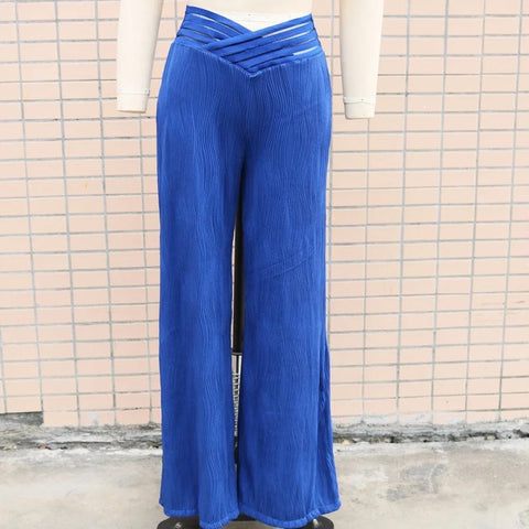 Women's High Waisted Wide Leg Trousers Casual Fashion Draping Pleated Sexy Streetwear Wide-Leg Pants Ladies Baggy Trousers Elite Boutique