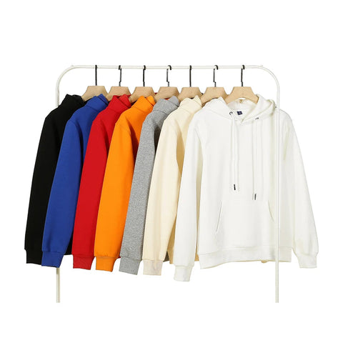 Hoodie Men 500g Fleece thicken Loose Solid Unisex Oversized Basic Autumn Winter Warm Women Sweatshirts Hooded Pullovers Male Top Elite Boutique
