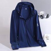 Upf 50 Hoodies Long Sleeve Men Outdoor Lightweight Zip Up Jacket Fishing Hiking Sun Protection Compressed Coat Zipper Pockets Elite Boutique