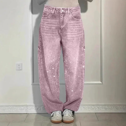 Women Autumn Winter Trouser Pants Solid Color High Waist Button Pockets Wide Leg Pants Casual Fashion Comfortable Regular Fit Elite Boutique