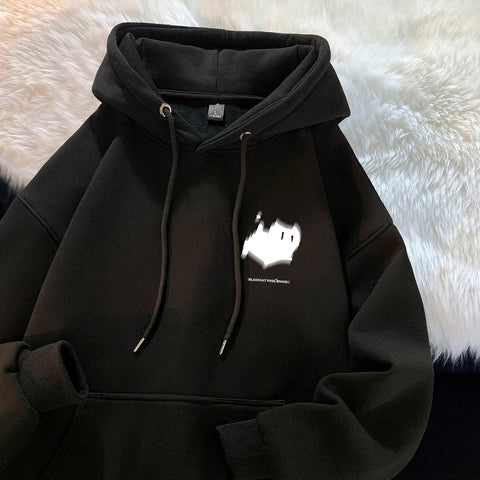 Hoodie men's trendy brand versatile Hong Kong style high street American printed top autumn and winter coat Elite Boutique