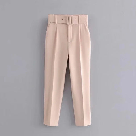 TRAF Women Pants High waist Trousers Office Wear for Women Professional Autumn Cropped Pants Office outfits Women's Formal Pants Elite Boutique