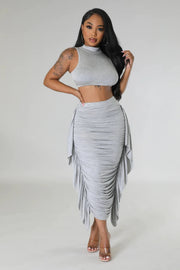 two piece set for women sets women 2 piece summer 2 pieces outfits birthday outfit woman tops skirts wholesale clothes 2023 Elite Boutique