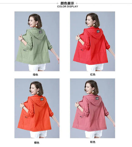 Women's Jacket 2025 New Summer Thin Coat Casual Windbreaker Female Sun Protection Jacket Basic Zipper Coat Tops Elite Boutique