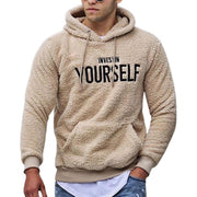 Hoodie Letters Embroidery Warm Pullover Men Long Sleeve Pockets Hooded Sweatshirt Fleece Casual Sweatshirts For Spring/Autumn Elite Boutique