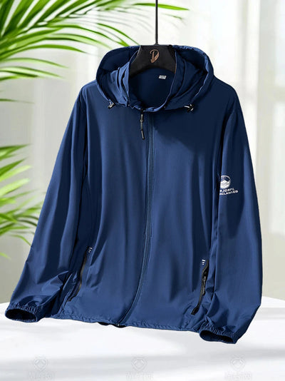 Upf 50 Hoodies Long Sleeve Men Outdoor Lightweight Zip Up Jacket Fishing Hiking Sun Protection Compressed Coat Zipper Pockets Elite Boutique