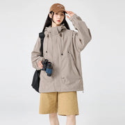 Streetwear Jackets for Women Autumn Waterproof Hooded Jacket Outdoor Casual Outerwear Unisex Tactical Coat Windproof Windbreaker Elite Boutique