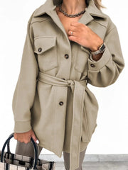 Women Fashion Jacket Fall/Winter 2024 New Lapel Single Breasted Thickened Windproof Thermal Coats Elegant Versatile Daily Wear Elite Boutique