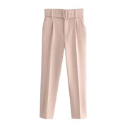 TRAF Women Pants High waist Trousers Office Wear for Women Professional Autumn Cropped Pants Office outfits Women's Formal Pants Elite Boutique